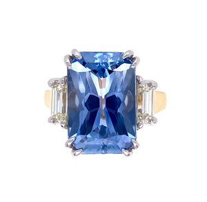 10.23ct Violet Blue Sapphire and Diamond Ring