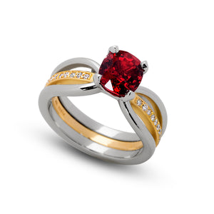 2.04 ct. Red Spinel set in Eliana
