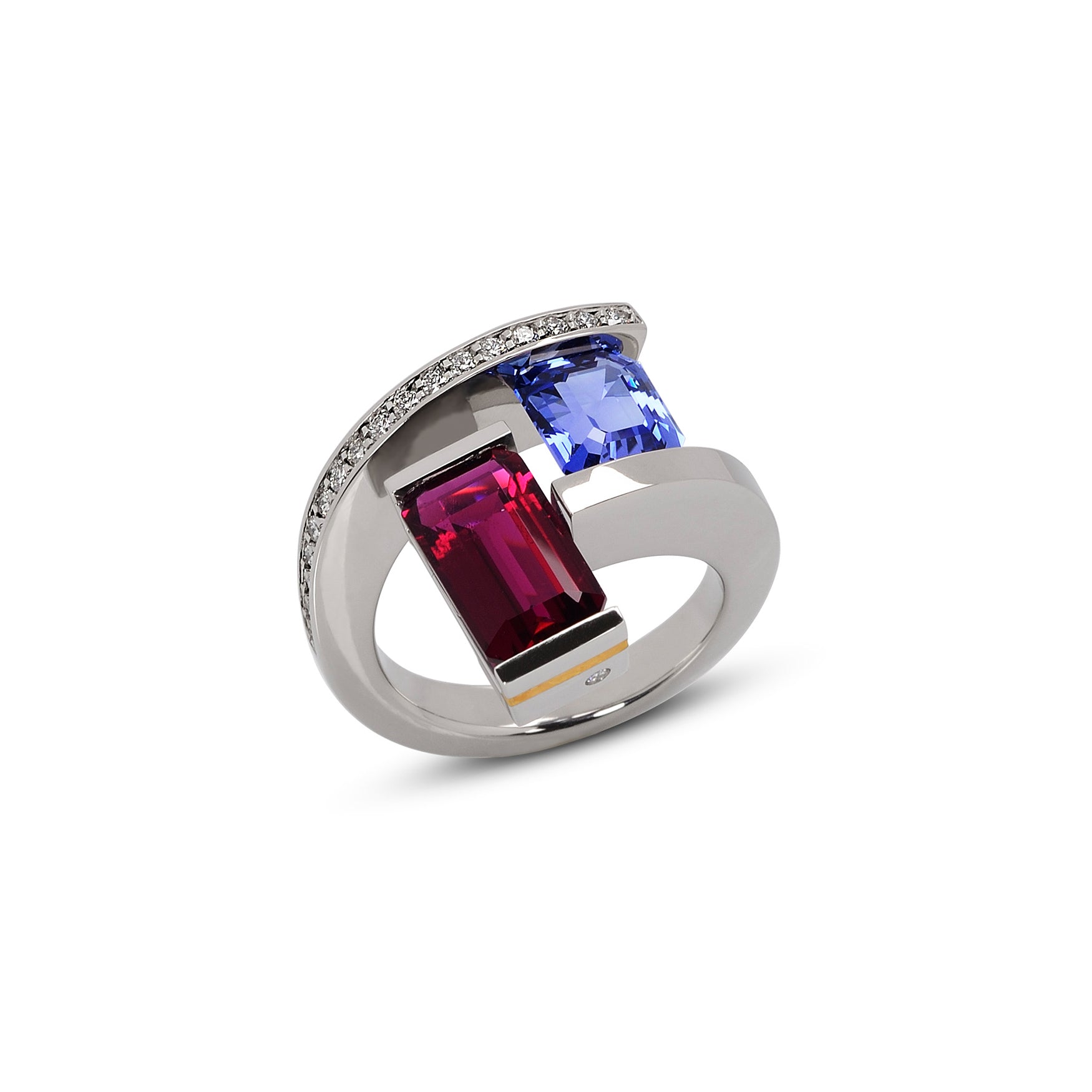 Tension-Set Round Brilliant Diamond Solitaire Engagement Ring –  www.igorman.com