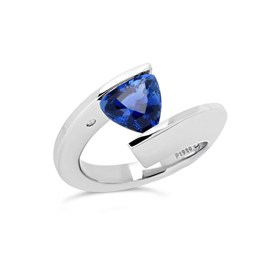 2.22 ct. Blue Sapphire set in TWH