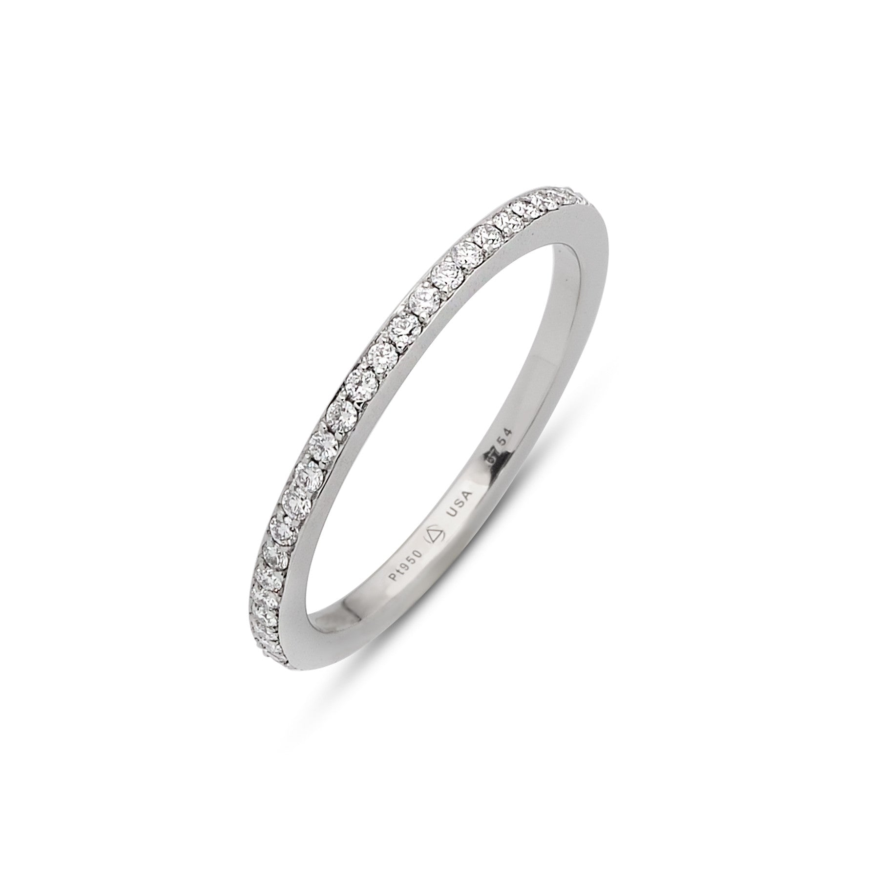 Silver band ring, thin diamond band ring, stackable rings for women, s –  The Golden Glam